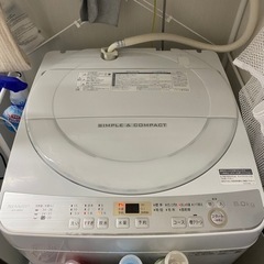 シャープ洗濯機　2019年製