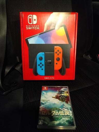 新品未使用・未開封品！ Nintendo Switch（有機ELモデル）ジョイコン青 ...