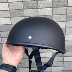 ハーフキャップ　バイク用　ヘルメット　マットブラック