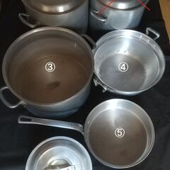 個別購入可　鍋4種　寸胴　半寸胴　片手浅型鍋　円付鍋 フタ6種7個　全国配送無料 個別購入可 鍋4種 寸胴 半寸胴 片手浅型鍋 円付鍋