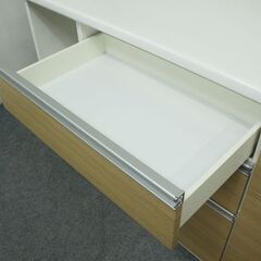 松田家具 キッチンボード 幅141 ソフトクローズ モイス ナチュラル 