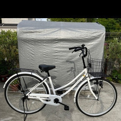 ☆終了☆ 自転車 ホワイト 新品同様 シティサイクル