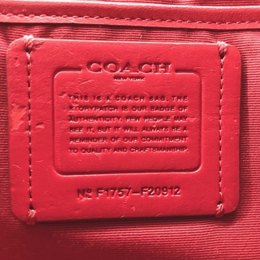 COACH 現行オールドコーチ レアモデル ななめがけショルダーバッグ 赤