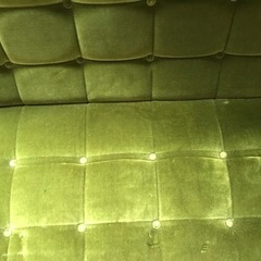 カリモクkチェア　2シーター　モケットグリーン