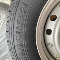 タイヤ　195/70R15×5J 106/104 LT ブリヂストン バリ溝 トヨタ カムロード 純正スチール