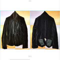 新品 17万／PEACHOO+KREJBERG(伊)ベロアジャケット36新品未使用 