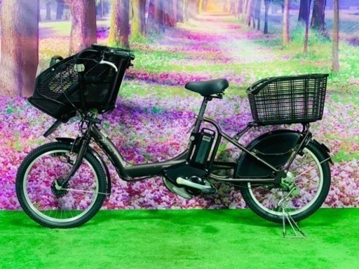 ❹ 5356子供乗せ電動アシスト自転車ブリヂストン3人乗り対応20インチ