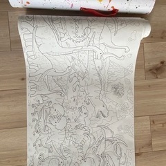 恐竜塗り絵　ケース付き　IKEA