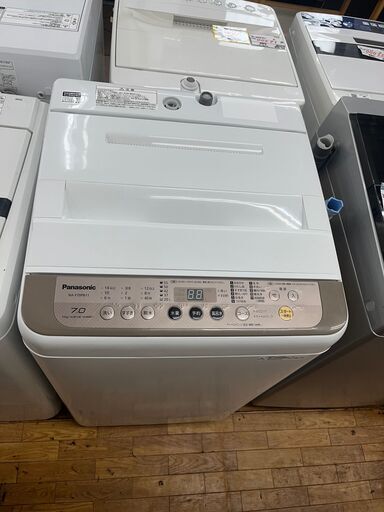 【リサイクルショップどりーむ鹿大前店】No.6267　洗濯機　Panasonic　2018年製　7.0kg　スリムなのに大容量　NAーF70PB11