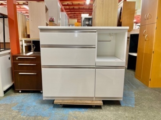激安‼️ ニトリ　ホワイト　レンジボード食器棚キッチンボード