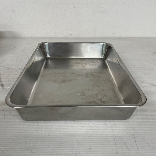 【中古品】　クローバー18-8ステンレス角バット６枚取　10枚 中古品】 クローバー18-8ステンレス角バット6枚取 10枚