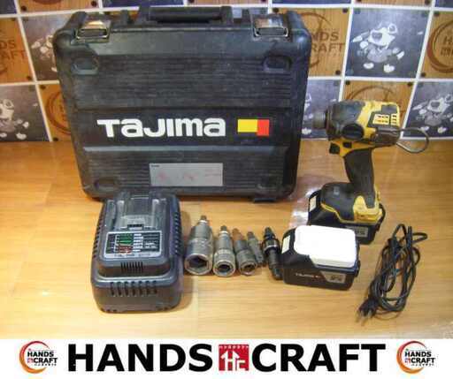 Tajima タジマ PT-F300A 太軸 インパクトドライバー バッテリー×2 充電器 中古品 【ハンズクラフト宜野湾店】