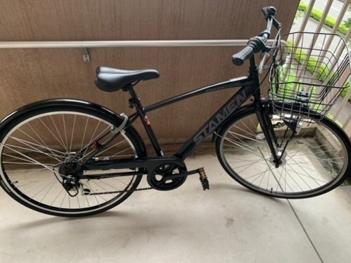【売り切れ】黒の変速付き自転車（27インチ）