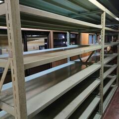 【早い者勝ち】引取限定　中古　ボルトレス　2連結スチールラック　6段（中量棚）　《現状渡し》　現金支払 