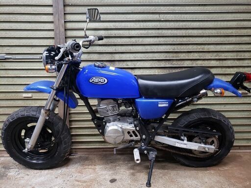 ホンダ エイプ50 Ape50 2004年式 ビームスマフラー AC16 キャブ 青