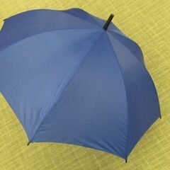 【新品同様】紺色雨傘　ワンタッチ　男女兼用　60㎝　ビニール傘おまけ付