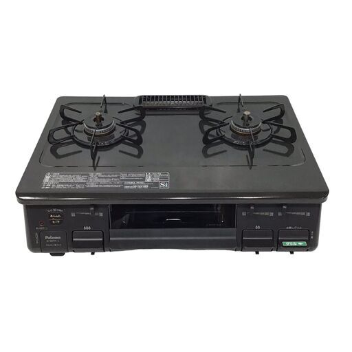 23Y282 ジ6 Paloma パロマ グリル付き ガステーブル ガスコンロ IC-S87K-1L LPガス用 左強火力 2021年製 中古
