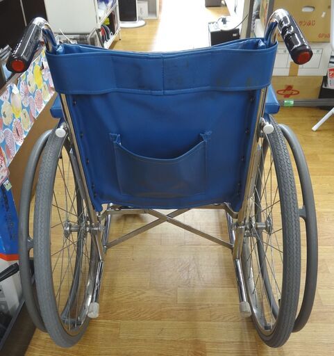 車いす 自走式 介助兼用 折りたたみ MURANAKA PLUM WHEEL CHAIR 車椅子 青 フットレスト 西岡店