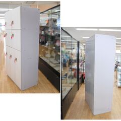 【売約済み】①スチールロッカー 7人用 高さ190×幅90×奥行51.5cm 鍵付き オフィス家具 事務所 スポーツジム サウナ 7ドア 札幌市 清田区 平岡