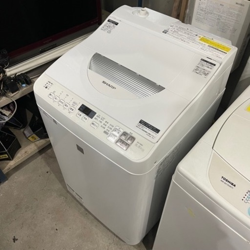 【リサイクルショップ道楽屋】年末大特価！SHARP 5.5kg乾燥機付き全自動洗濯機2018年製‼️ES-T5E6-KW
