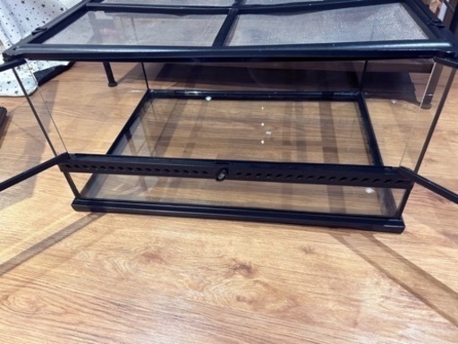 爬虫類 グラステラリウム 6030 ケージ ガラス 観音開き 鍵付き - その他 