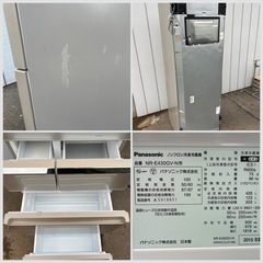 ■パナソニック 5ドア冷凍冷蔵庫 426L 2015年製■Panasonic NR-E430GV-N 自動製氷付 5ドア冷蔵庫