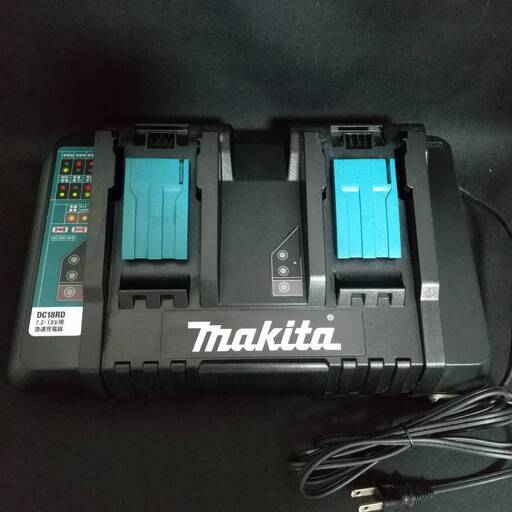 【中古品】makita(マキタ) 7.2v-18v用2口急速充電器 DC18RD