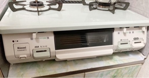 美品　Rinnai リンナイ　使用回数少　ガスコンロ　2口　都市ガス　グリル