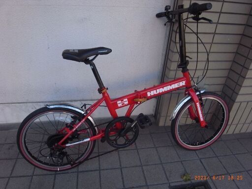 泥除け付き【ハマー 6段変速 折り畳み自転車】