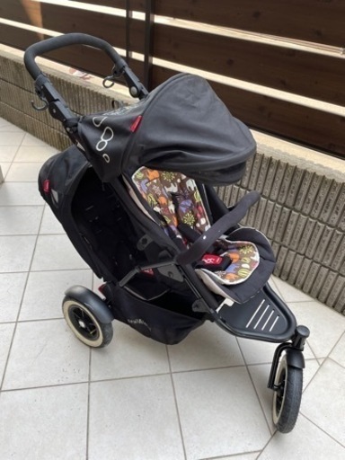 ベビーカー　双子　2人乗り　phil\u0026teds　ドット