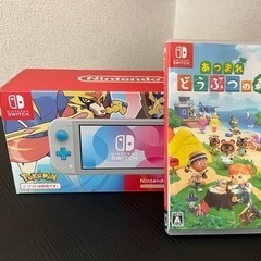 Switch right  and  どうぶつの森ソフト付き