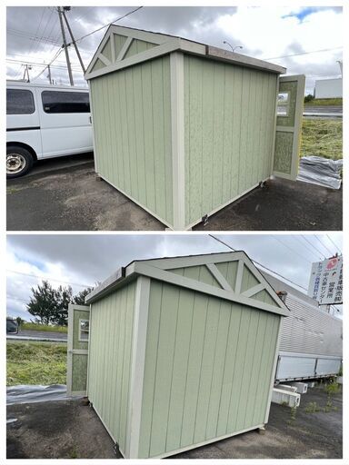 超希少【未使用】木造ガレージ　1.7坪　 コンテナ 物置 倉庫 アルミ箱 格安提携先運送会社あり　江別市角山 超希少【未使用】木造ガレージ 1.7坪 コンテナ 物置 倉庫 アルミ箱