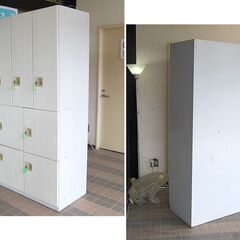 ③スチールロッカー 7人用 高さ190×幅90×奥行51.5cm 鍵付き オフィス家具 事務所 スポーツジム サウナ 7ドア 札幌市 清田区 平岡 1人用シンプルスチールロッカー 幅317 奥行515 高さ1790 LKA-W1S