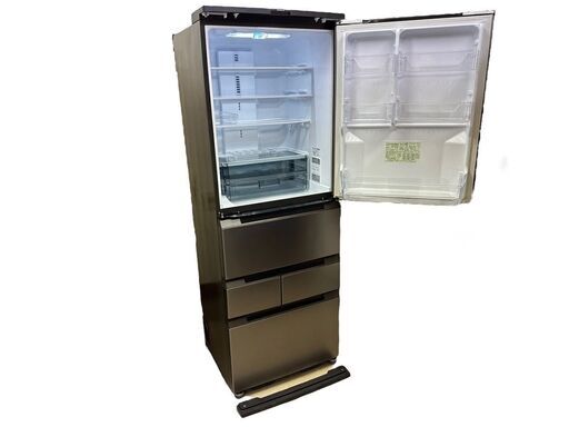 JY 極美品 2022年製 SHARP 冷凍冷蔵庫 SJ-MW46J-H 左右開き どっちもドア 5ドア 457L 自動製氷 真ん中野菜室 プラズマクラスター シャープ うるおいチルド