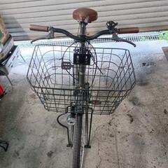 自転車中古 smart cycle SALVAGE LEDライト カゴ付き 鍵新品 カラー