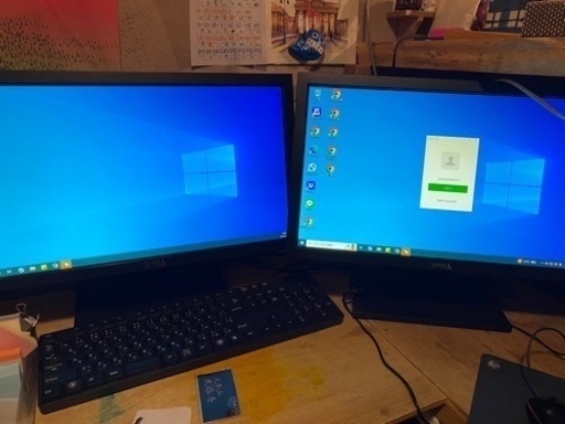 HPデスクトップパソコン モニター2台 Windows10