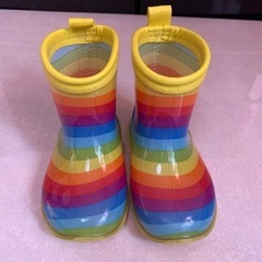 [決まりした]14cm 長靴 レインブーツ 虹色 虹 レインボー