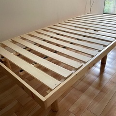 【新品】すのこベッド シングルフレーム 天然木 シングルベッド ...