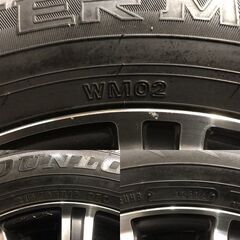 【DUNLOP WM02 215/65R16】スタッドレス【ENKEI SMACK 16インチ 6.5J5HPCD114.3+38】バリ溝 ヴェルファイア アルファード等　(TB730)クレジットカード QRコード決済可能
