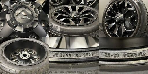 ほぼ未走行【MICHELIN 265/50R22】スタッドレス【FULE フューエル 22インチ 9.5J6HPCD135/139.7+20】22年製 新型エスカレード等 (VTI726KS)クレジットカード QRコード決済可能