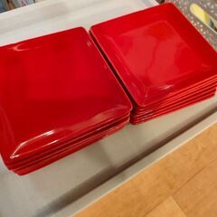 赤い小皿（スクエア）14枚セット