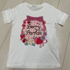 アイカツスタイルのTシャツ 130 ベリーパルフェビックリボンＴシャツ