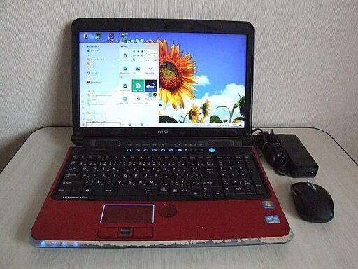 高速SSD240GB搭載 第二世代 Core i7-2630QM （4コア/8スレッド）8GB　Fujitsu LIFEBOOK AH77/D　ノートパソコン（難あり）　(4077）