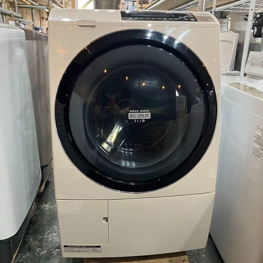 HITACHI 日立 ドラム式 洗濯機 乾燥機  BD-S8700 2015年製 50Hz／60Hz 洗濯10.0kg / 乾燥6.0kg ●E055M852