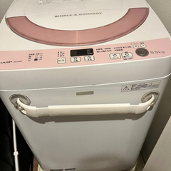 【ネット決済】SHARP 2016 5.5kg 全自動洗濯機