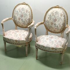 【特別入荷!】イタリア ロココ調 ダイニングチェア アンティーク ４人掛け 輸入家具