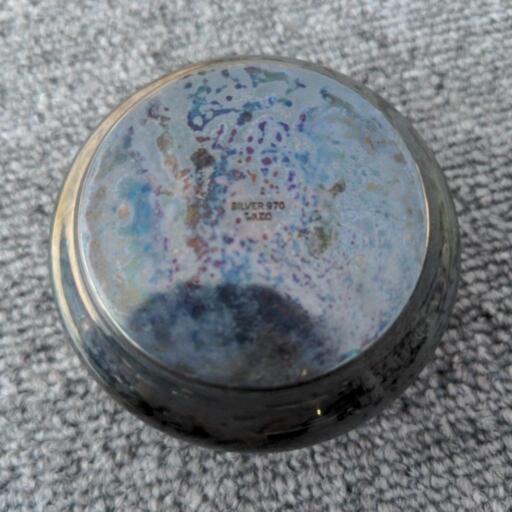 茶こし 受け皿 ティーストレーナー 茶道具 純銀/銀製 SILVER970刻印