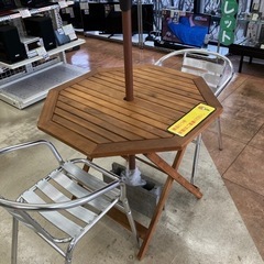 ⛱️オススメ⛱️ガーデンテーブル4点セット アルミチェア パラソル 3154