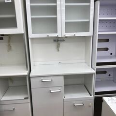 ☆ジモティ割あり☆ ユーアイ 食器棚 ホワイト H200×W90×D47 