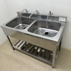 業務用 アズマ2層シンク 蛇口付き